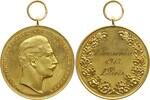 Deutschland, Kaiserreich, Preußen, Königreich Tragbare vergoldete Schützenmedaille Wilhelm II., 1888 - 1918, II. Preis im II. Preisrichten -