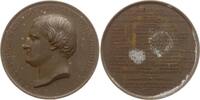 Frankreich, Kaiserreich, Paris, Stadt Bronzierte Zinkgussmedaille Napoleon III., 1852 - 1870, v. Barre, Exposition Universelle, Prince Napoleon -