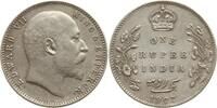 Indien 1 Rupie Edward VII., 1901 - 1910 -