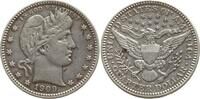 USA Barber Quarter Dollar Denver -