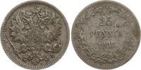 Finnland 25 Penniä Nikolaus II. von Russland, 1894 - 1917 -