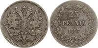 Finnland 25 Penniä Nikolaus II. von Russland, 1894 - 1917 -