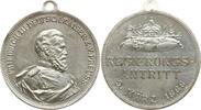 Deutschland, Kaiserreich, Preußen, Königreich Tragbare versilberte Bronzemedaille Friedrich III., 1888, von Lauer, auf seinen Regierungsantritt am 9. März -