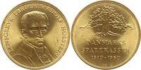 Dänemark, Königreich Vergoldete Bronzemedaille 150 Jahre Sparkassen Dänemark, Landgraf Frederik Adolf Holstein -