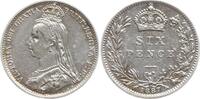 Großbritannien 6 Pence Victoria, 1837 - 1901 -