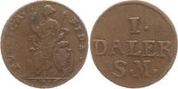 Schweden, Königreich Cu Notdaler Karl XII., 1697 - 1718, Emission von Görtz zur Kriegsfinanzierung, Publica Fide -