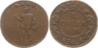 Schweden, Königreich Cu Notdaler Karl XII., 1697 - 1718, Emission zur Kriegsfinanzierung von Görtz, Mars -
