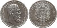 Kaiserreich Deutschland, Königreich Württemberg 5 Mark Karl, 1864 - 1891 -
