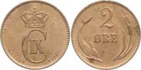 Dänemark, Königreich 2 Öre Christian IX., 1863 - 1906 -