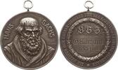 Nürnberg, Stadt Versilberte Bronzemedaille v. Luber, Ehrenmedaille Bayrische Schuhmacher Zunft, verl. 1923, Brb. Hans Sachs -
