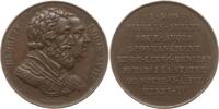 Frankreich, Königreich Bronzemedaille Louis XVIII., 1814-1824, v. Gayrard, a.d. Restaurierung der Statue für Henri IV. -