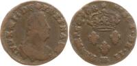 Frankreich, Königreich Deux deniers de Strasbourg Ludwig XIV., 1643 - 1715, Straßburg -