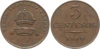 Österreich - Lombardei und Venetien 3 Centesimi Franz Joseph, 1848 - 1916, Mailand -