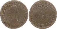 Frankreich, Königreich Deux deniers de Strasbourg Ludwig XIV., 1643 - 1715 -