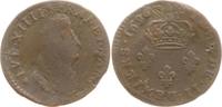 Frankreich, Königreich Deux deniers de Strasbourg Ludwig XIV., 1643 - 1715 -
