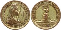 Sachsen - Gotha Kleine vergoldete Bronzemedaille Friedrich II. und Johann Wilhelm, v. Wermuth, a.d. 17. Geburtstag des Erbprinzen -