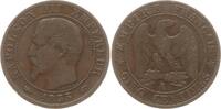 Frankreich, Kaiserreich 5 Centimes Napoleon III., 1852 - 1870, Paris, Mzz. Hund (Chien) -