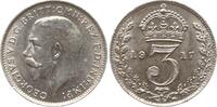 Großbritannien 3 Pence George V., 1910 - 1936 -