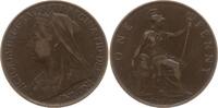Großbritannien 1 Penny Victoria, 1837 - 1901 -