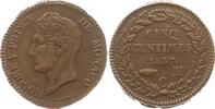 Monaco, Fürstentum 5 Centimes Honoré V., 1819 - 1841 -