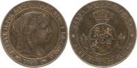 Spanien, Königreich 2 1/2 Centimos Isabel II., 1833 - 1868, Barcelona, Mzz.: 8-strahlige Sterne -