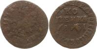 Russland 1 Kopeke Peter I., 1689 - 1725, Moskau, Kadashevsky Münzhof -