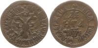Russland Denga (1/2 Kopeke) Peter I., 1689 - 1725, Moskau, Naberezhny Münzhof, Rs. Inschr.: Autocrat -