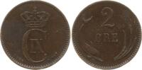 Dänemark, Königreich 2 Öre Christian IX., 1863 - 1906 -