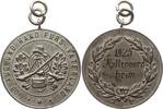 Thüringen, Stadt Kaltennordheim (Rhön) Tragbare versilberte Schützenmedaille Üb Aug und Hand fürs Vaterland -