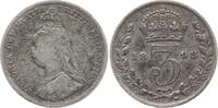 Großbritannien 3 Pence 1893 Victoria, 1837 - 1901, Jubilee Head Selten, ... 585.70 元 含税 ＋  83.67 元 运费