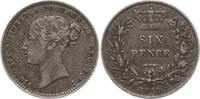 Großbritannien 6 Pence 1869 Victoria, 1837 - 1901, Die Number 15 Besser ... 669.38 元 含税 ＋  83.67 元 运费