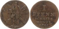 Braunschweig-Calenberg-Hannover 1 Pfennig Georg III., 1760 - 1820, Clausthal, Ausbeute St. Andreas -