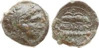 Makedonien Bronze Alexander III., 336 - 323, Kopf des Herakles , Bogen im Köcher über Keule -
