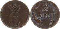 Dänemark, Königreich 2 Öre Christian IX., 1863 - 1906 -