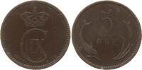 Dänemark, Königreich 5 Öre Christian IX., 1863 - 1906 -