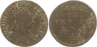 Frankreich, Königreich Liard de France Ludwig XIV., 1643 - 1715, Corbeil -