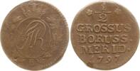 Brandenburg-Preußen Cu 1/2 Groschen 1797 B Friedrich Wilhelm II., 1786 -... 133.88 元 含税 ＋  83.67 元 运费