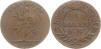 Schweden, Königreich Cu Notdaler Karl XII., 1697 - 1718, Emission zur Kriegsfinanzierung, Görtz, Motiv: Saturnus -