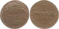 Sachsen, Kurfürstentum Cu Pfennig Friedrich August III., 1763 - 1806 -