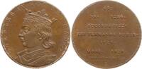 Frankreich, Königreich Bronzemedaille Ludwig XV., 1715 - 1774, auf Charles IV., 1322 - 1328, von Jean Dassier -