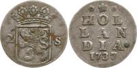 Niederlande, Provinz Holland 2 Stuiver im Stempel aus 1736 geändert -