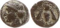 Ionien, Stadt Ephesos Bronze Kopf der Tyche mit Mauerkrone n.l. / Biene -