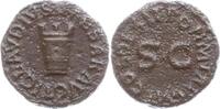 Römische Kaiserzeit Quadrans Claudius, 41 - 54, Modius auf 3 Füßen / SC -
