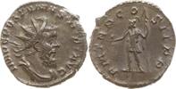 Römische Kaiserzeit Antoninian Postumus, 260 - 269, Kaisler steht n.l., hält Speer und Globus -