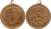 Deutschland, Kaiserreich, Preußen, Königreich Kleine tragbare Bronzemedaille Wilhelm II, 1888 - 1918, auf das Dreikaiserjahr -