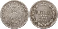 Russland Poltina (1/2 Rubel) Alexander II., 1855 - 1881, St. Petersburg -