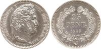 Frankreich, Königreich 25 Centimes Louis Philippe I., 1830 - 1848, Paris -