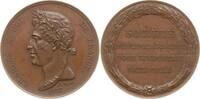 Frankreich, Königreich Bronzemedaille Karl X., 1824-1830, Tiolier, Societé d'Encouragement pour l'Industrie Nationale -
