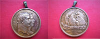 Frankreich Medaille von Brenet - auf die Krönung von Napoleon Bonaparte und Josephine - Bronze -