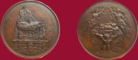 Frankreich / France große schwere Bronzemedaille Napoleon III. - Geburt seines Sohnes Napoléon Eugène Louis Jean Bonaparte -